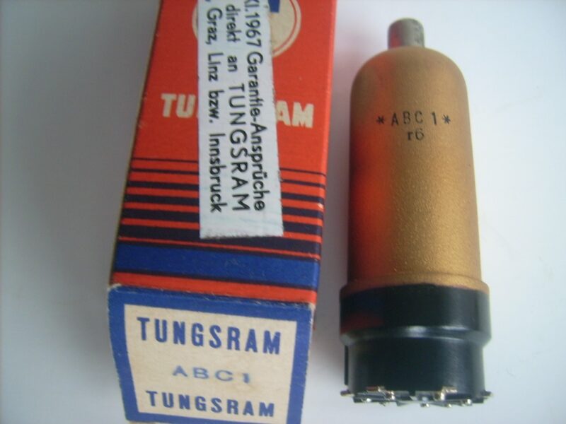 TUNGSRAM ABC1 Tube 1950s Vintage Triode & Double Diode
